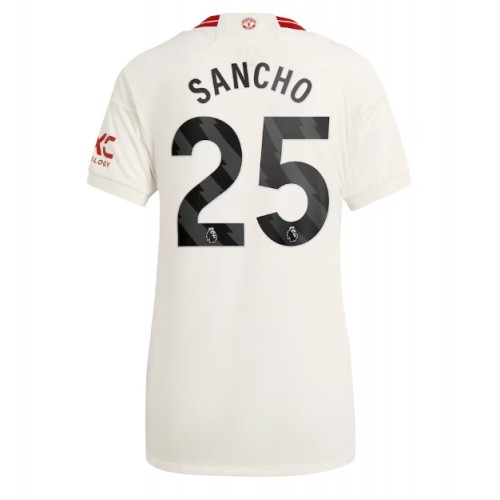 Manchester United Jadon Sancho #25 Rezervni Dres za Ženska 2023-24 Kratak Rukav